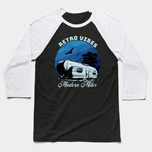 Airstream Camping Trailer rv Camper Wanderlust Retro Vintage Style Baseball T-Shirt